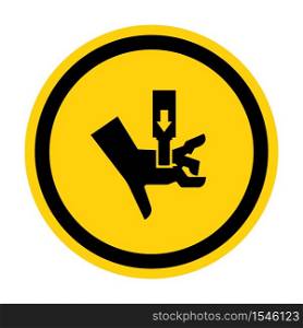 Hand Crush Force From Above Symbol Sign Isolate On White Background,Vector Illustration EPS.10