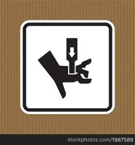 Hand Crush Force From Above Symbol Sign Isolate On White Background,Vector Illustration EPS.10