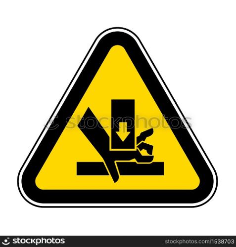 Hand Crush Force From Above Symbol Sign, Vector Illustration, Isolate On White Background Label .EPS10