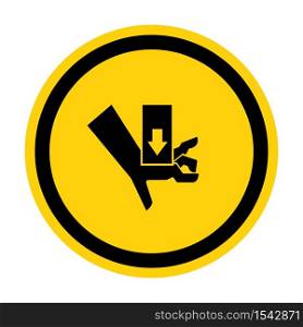 Hand Crush Force from Above Symbol Sign, Vector Illustration, Isolate On White Background Label .EPS10