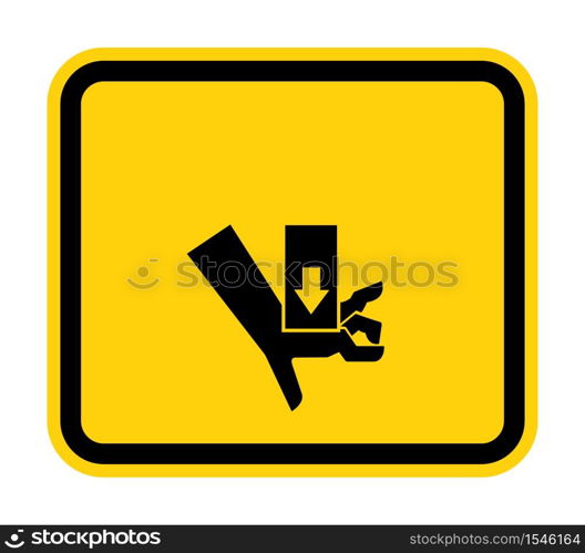 Hand Crush Force from Above Symbol Sign, Vector Illustration, Isolate On White Background Label .EPS10