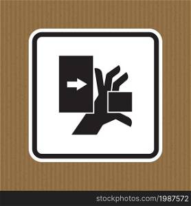 Hand Crush Force From Left Symbol Sign Isolate on White Background,Vector Illustration