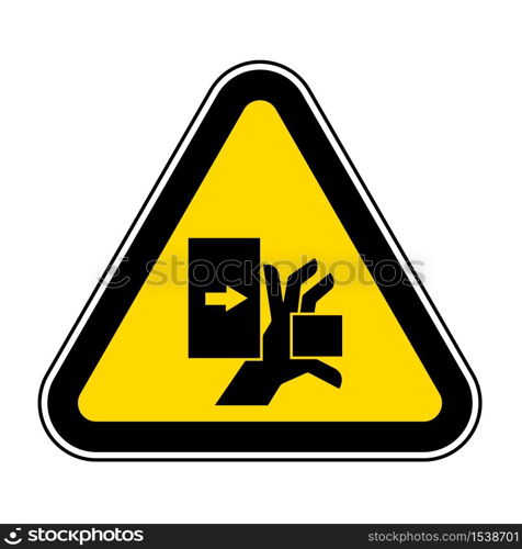 Hand Crush Force From Left Symbol Sign, Vector Illustration, Isolate On White Background Label .EPS10