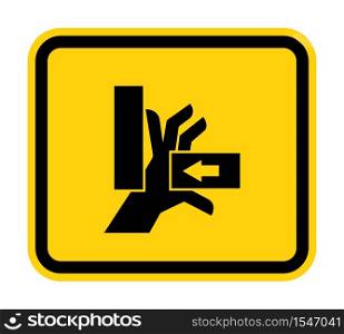 Hand Crush Force From Right Symbol Sign Isolate on White Background,Vector Illustration