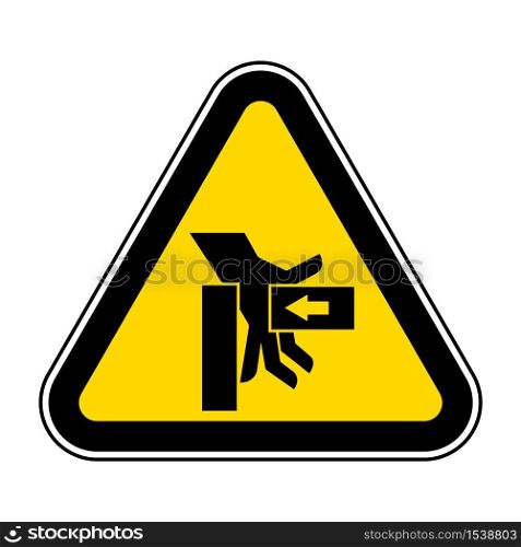 Hand Crush Force From Right Symbol Sign, Vector Illustration, Isolate On White Background Label .EPS10