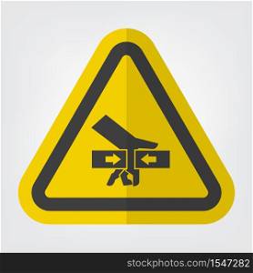 Hand Crush Force From Two Sides Symbol Sign Isolate On White Background,Vector Illustration EPS.10