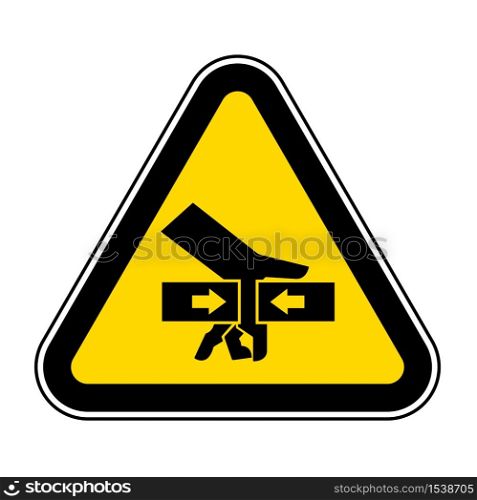 Hand Crush Force From Two Sides Symbol Sign, Vector Illustration, Isolate On White Background Label .EPS10
