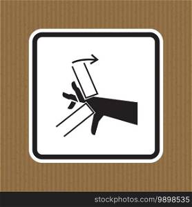 Hand Crush Pinch Point Symbol Sign Isolate on White Background,Vector Illustration