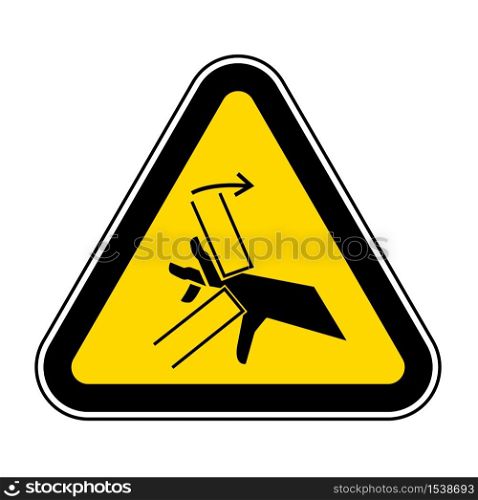 Hand Crush Pinch Point Symbol Sign, Vector Illustration, Isolate On White Background Label .EPS10