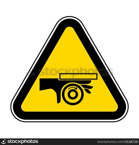 Hand Crush Roller Pinch Point Symbol Sign, Vector Illustration, Isolate On White Background Label .EPS10