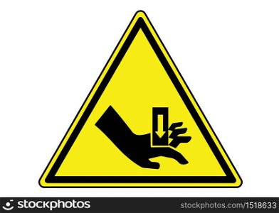 hand crush warning sign