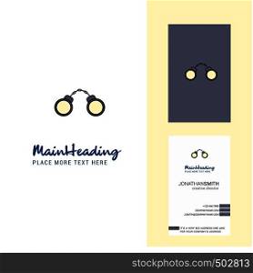 Hand cuffs Creative Logo and business card. vertical Design Vector
