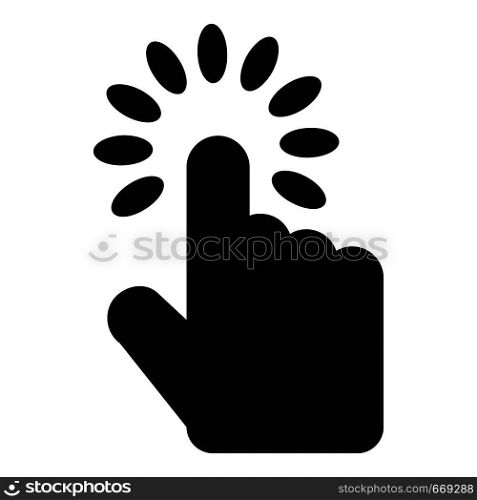 Hand cursor icon. Simple illustration of hand cursor vector icon for web. Hand cursor icon, simple black style