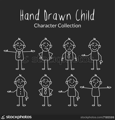 Hand Draw chailderen character design vector