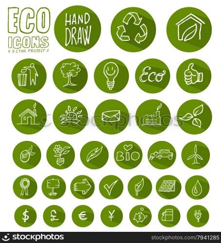 hand draw eco icon