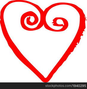 Hand draw Heart icon love sign design