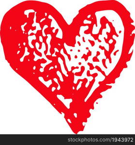 Hand draw Heart icon love sign design