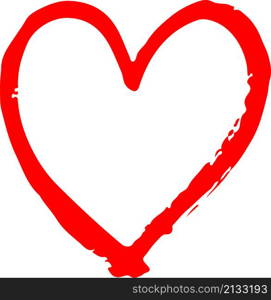 Hand draw Heart icon love sign design