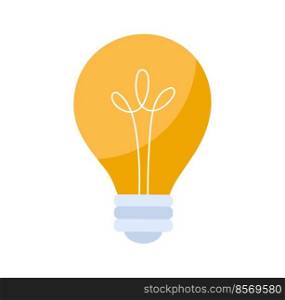 Hand drawing L&vector isolated flat design illustration, light bulb icon. Energy or Creativity concept vector. Creative idea symbol. electrical light. electricity power sign.. Hand drawing L&vector isolated flat design illustration, light bulb icon. Energy or Creativity concept vector. Creative idea symbol. electrical light. electricity power sign