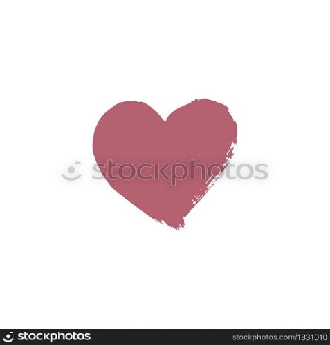 Hand drawing paint, brush drawing. Isolated. Doodle grunge style icon. Heart, love icon. Valentine&rsquo;s Day. Doodle grunge style icon. Decorative element. Outline, cartoon line icon