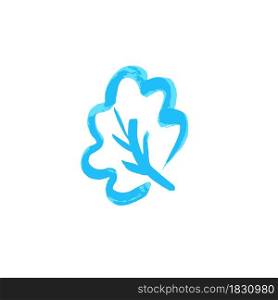 Hand drawing paint, brush drawing. Isolated on a white background. Doodle grunge style icon. Outline icon, cartoon illustration. Leaf tree icon. Doodle grunge style icon. Decorative element. Outline, cartoon line icon