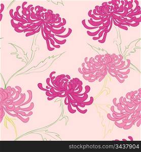 hand drawing seamless pattern with flowers