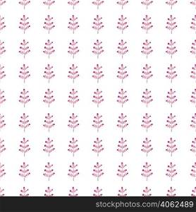 Hand drawn a sprig with berries seamless pattern. Branch with leaves and berry wallpaper. Texture with doodle berries. Floral simple design for fabric, textile print, wrapping, cover, card. Hand drawn a sprig with berries seamless pattern. Branch with leaves and berry wallpaper.