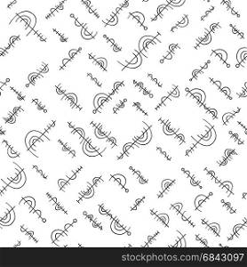 Hand drawn abstract pattern in memphis style. Vector seamless background.. Hand drawn abstract pattern in memphis style. Vector seamless background for wallpaper, wrapping, textile design, surface texture, fabric.