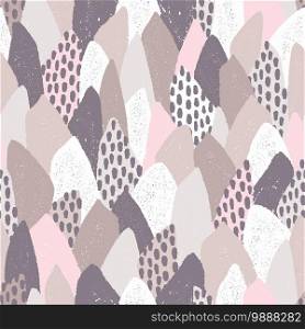 Hand-drawn abstract pattern in natural colors.  Simple textured shapes are perfect design for fashion, fabric, wrapping paper, textile, scrapbooking paper.