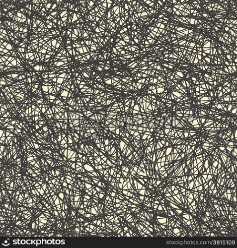 Hand-drawn abstract scribble seamless pattern. Vector