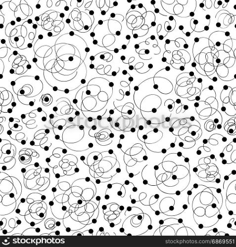 Hand drawn abstract seamless pattern in memphis style. Vector swirls background.. Hand drawn abstract seamless pattern in memphis style. Vector swirls background. Texture for wallpaper, wrapping, textile design, fabric.