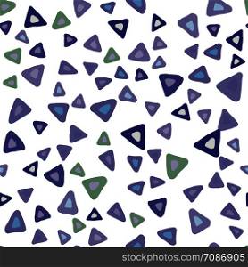 Hand drawn abstract triangle seamless pattern on white background. Repeating chaotic shapes backdrop. Vector illustration. Hand drawn abstract triangle seamless pattern on white background.