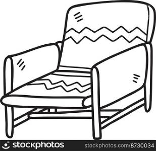 Hand Drawn Armchair illustration isolated on background