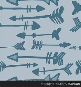 Hand drawn arrows seamless pattern. Tribal endless wallpaper in doodle style. Decorative backdrop for fabric design, textile print, wrapping. Vector illustration. Hand drawn arrows seamless pattern. Tribal endless wallpaper in doodle style. Decorative backdrop for fabric design, textile print, wrapping.