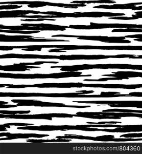 Hand drawn artistic brush stripes seamless pattern. Black ink stripe backdrop. Vector illustration. Hand drawn artistic brush stripes seamless pattern. Black ink stripe backdrop.