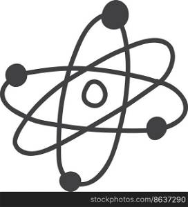 Hand Drawn atom illustration isolated on background