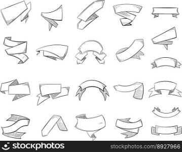 Hand drawn bags vector image