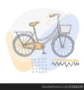 Hand drawn bicycle. Vector sketch illustration. Hand drawn bicycle. Vector illustration