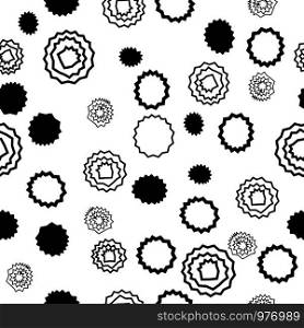 Hand drawn Black and white pattern seamless on white background