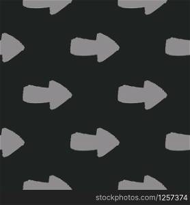 Hand drawn black arrow ink seamless pattern. Design for book covers, wallpapers, graphic art, wrapping paper and textile fabric. Vector illustration. Hand drawn black arrow ink seamless pattern.