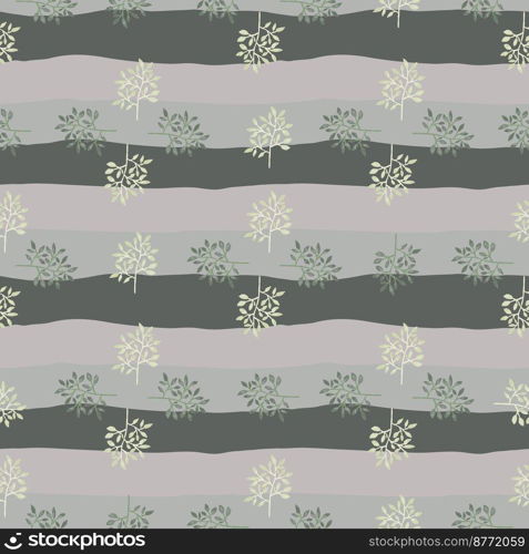Hand drawn branches with leaves seamless pattern. Botanical sketch background. Decorative forest twig endless wallpaper. Design for fabric, textile print, wrapping, cover. Vector illustration. Hand drawn branches with leaves seamless pattern. Botanical sketch background. Decorative forest twig endless wallpaper.