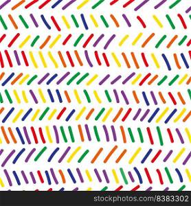 Hand drawn broken line endless wallpaper. Doodle zig zag lines seamless pattern. Dashes motif. Cozy ornament. Design for fabric , textile print, surface, wrapping, cover. Vector illustration. Hand drawn broken line endless wallpaper. Doodle zig zag lines seamless pattern.