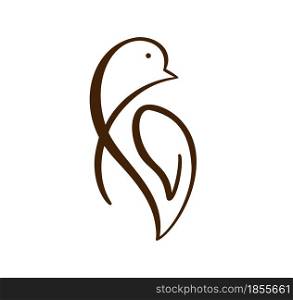 Hand Drawn calligraphy dove. Flying pigeon logo. bird brush line. Black and white vector illustration. Concept for icon card, banner poster, flyer.. Hand Drawn calligraphy dove. Flying pigeon logo. bird brush line. Black and white vector illustration. Concept for icon card, banner poster, flyer