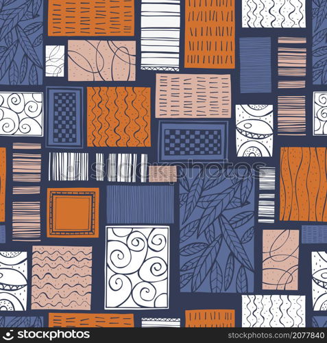 Hand drawn carpets. Vector seamless pattern.. Hand drawn carpets. Vector pattern.