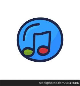 Hand drawn cd with music note doodle icon Vector Image