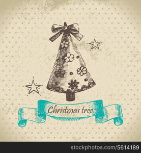 Hand drawn Christmas tree design