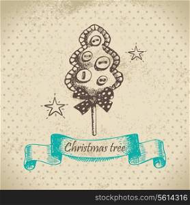 Hand drawn Christmas tree design