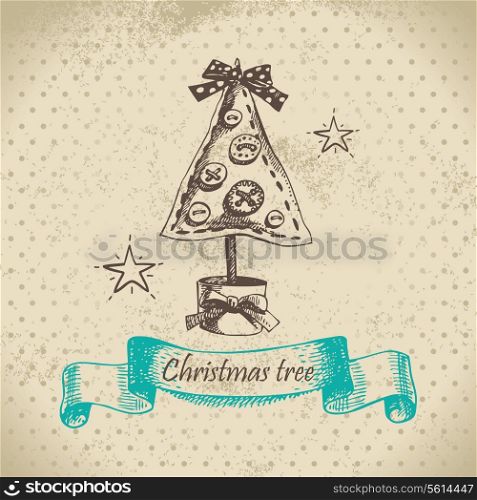 Hand drawn Christmas tree design
