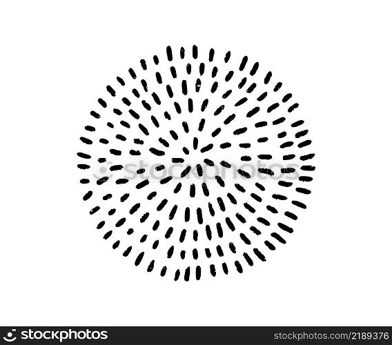 Hand drawn circle with doodle texture. Modern abstract black round shape with lines, circles, drops. Hand drawn organic doodle shape. Vector illustration isolated on white background.. Hand drawn circle with doodle texture. Modern abstract black round shape with lines, circles, drops. Hand drawn organic doodle shape. Vector illustration isolated on white background