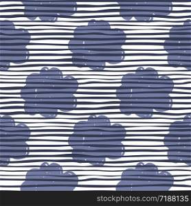 Hand drawn cloudy texture wallpaper. Abstract cloud sky seamless pattern on stripes background. Cute doodle vector illustration. Design for fabric, textile print, wrapping paper, childish textiles.. Hand drawn cloudy texture wallpaper. Abstract cloud sky seamless pattern on stripes background.